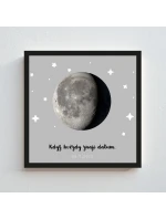 Personalizovaný plakát v rámu - čtverec 20x20 - měsíční fáze