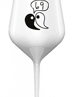 69 - bílá nerozbitná sklenice na víno 470 ml