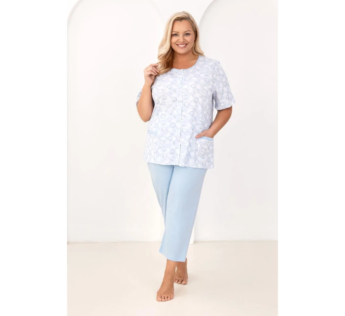 Pyžamo model 21890506 cr/r 2XL3XL W26 dámské rozepínací - Regina