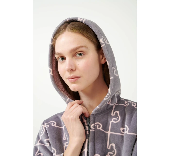 Župan s kapucí na zip model 20516594 - Vamp