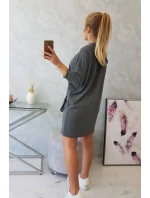 Šaty s kapucí v grafitové barvě Šaty s kapucí v grafitové barvě