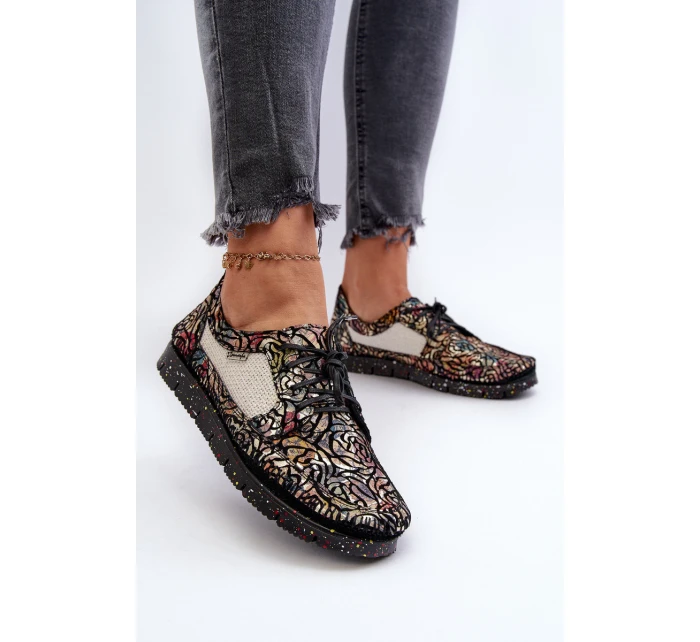 Dámské vzorované polobotky model 21659472 Černé - Maciejka