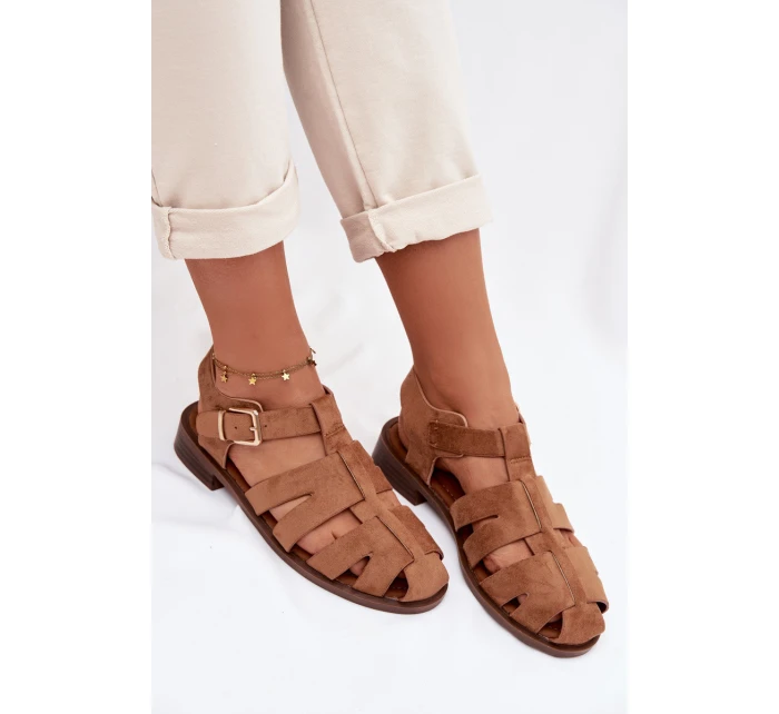 Dámské sandály s Zlatým přezkou Camel model 21937607 - Boto