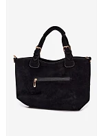 Černá kabelka z imitace semiše model 22111658 - Flora&Co
