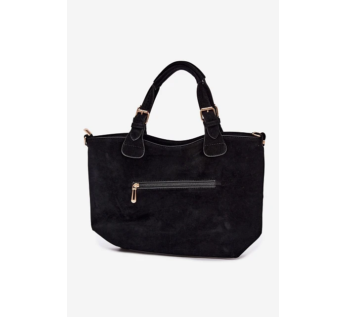 Černá kabelka z imitace semiše model 22111658 - Flora&Co