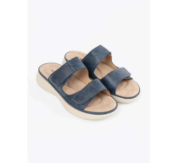 Trendy dámské Jasnobeżowy  nazouváky platforma