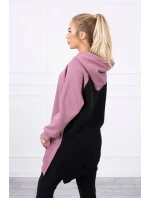 model 21752970 tmavě růžové šaty s kapucí - K-Fashion