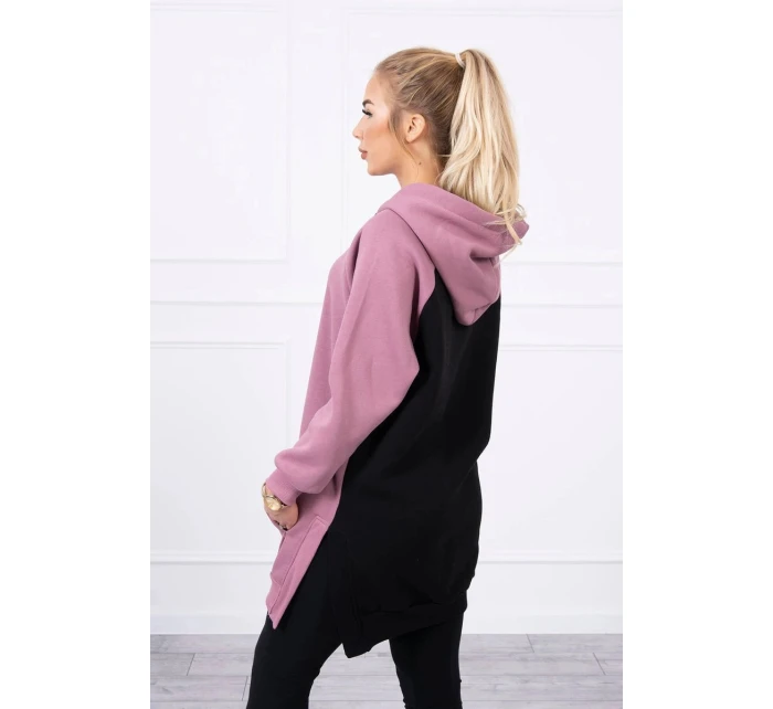 model 21752970 tmavě růžové šaty s kapucí - K-Fashion