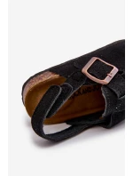 Dětské Černé Sandály Na Platformě Z Korku Vulagia Dětské Černé Sandály Na Platformě Z Korku Vulagia