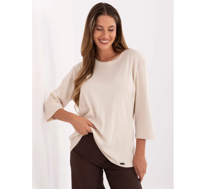 Bluzka RV BZ model 21406678 jasny beżowy - FPrice Bluzka RV BZ model 21406678 jasny beżowy - FPrice