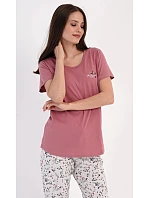 Dámské pyžamo kapri model 22405186 - Vienetta Dámské pyžamo kapri model 22405186 - Vienetta
