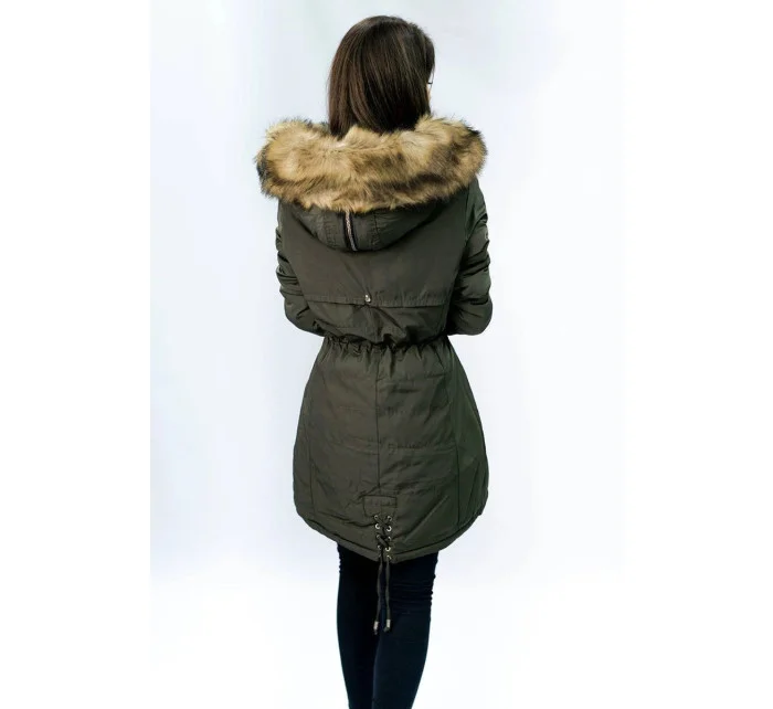 CIEPŁA DAMSKA PARKA ZIMOWA KHAKI model 21241757 - MHM