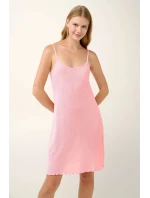 Vamp - Letní žakárová noční košile s ramínky 22902 - Vamp