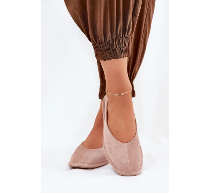 Semišové Dámské Baletky Big Star model 21690769 Růžové - Big Star Shoes Semišové Dámské Baletky Big Star model 21690769 Růžové - Big Star Shoes