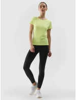 Dámské sportovní tričko z recyklovaných materiálů 4F - světle žluté