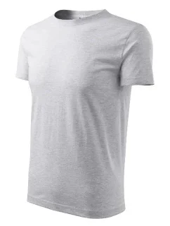 Classic New tričko pánské světle šedý melír