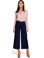 Dámské kalhoty S139 Tmavě modrá - Stylove