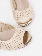 Stylové sandály dámské Jasnobeżowy Obcas Stylové sandály dámské Jasnobeżowy Obcas