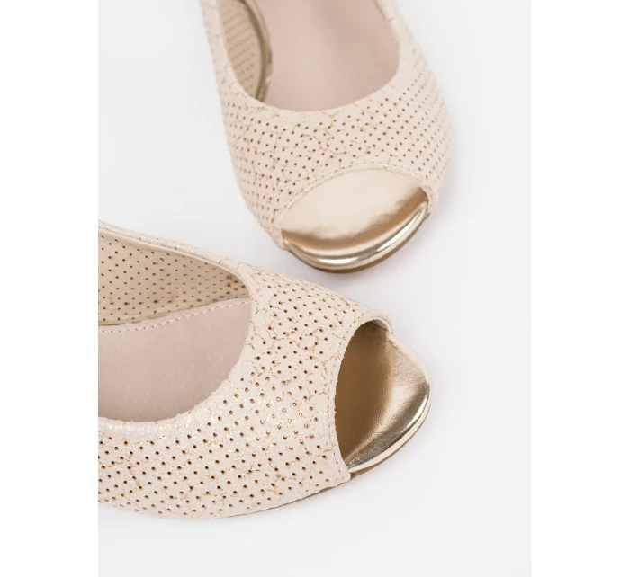 Stylové sandály dámské Jasnobeżowy Obcas Stylové sandály dámské Jasnobeżowy Obcas