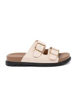 Trendy dámské Jasnobeżowy nazouváky platforma Trendy dámské Jasnobeżowy nazouváky platforma