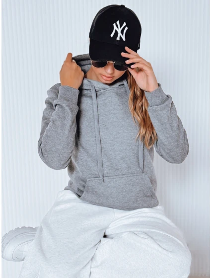 Dámská mikina BASIC s kapucí antracitová BY0172