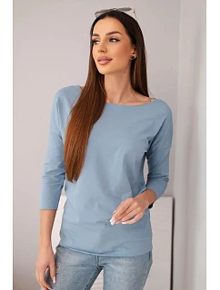 Dámská halenka s lodičkovým výstřihem jeansová