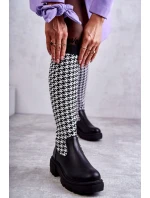 Dámské kozačky černobílé model 21595299 - Boto