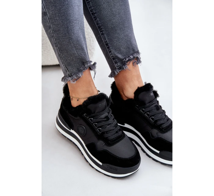 Dámské Zateplené Tenisky Na Platformě Big Star OO274A216 Černé Dámské Zateplené Tenisky Na Platformě Big Star OO274A216 Černé