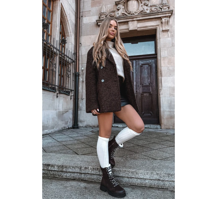 Dámské trapery boty z eko kůže čokoládové Bellora Dámské trapery boty z eko kůže čokoládové Bellora