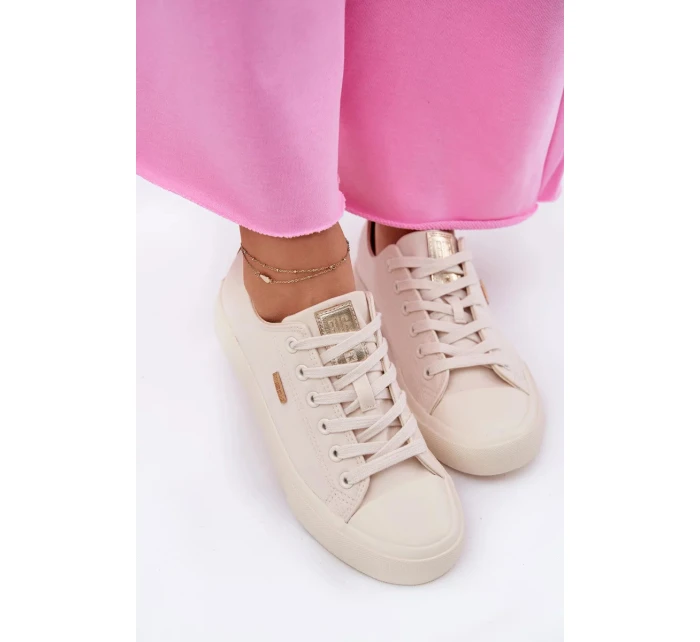 Dámské plátěné tenisky Big Star – béžové Dámské plátěné tenisky Big Star – béžové