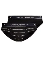 Dámské kalhotky 163334 1P219 03937 námořnická modrá - 2 pack - Emporio Armani