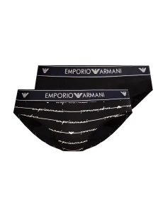 Dámské kalhotky 163334 1P219 03937 námořnická modrá - 2 pack - Emporio Armani