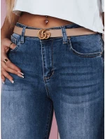 Dámské džíny slim fit mid-rise FLEXI navy blue FashionStreet UY2389
