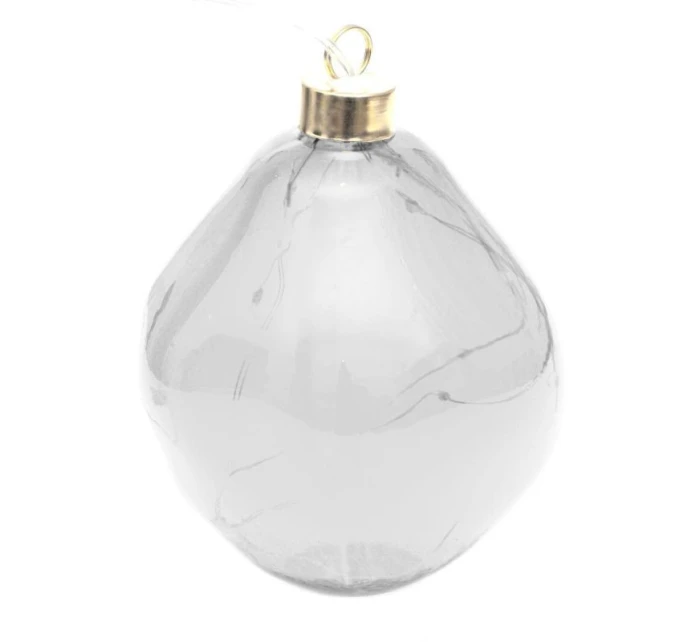 BAUBLE SKLENĚNÉ TVAROVÁNÍ KAPKA 2KS VEDL 12CM ANTRACITOVÁ