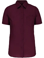 K Popelínová halenka s krátkým rukávem 20.K wine model 22510224 - Kariban K Popelínová halenka s krátkým rukávem 20.K wine model 22510224 - Kariban