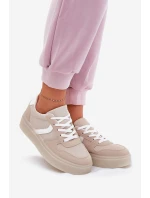Nízké Dámské Tenisky Na Platformě Béžové model 21689166 - EVENTO Nízké Dámské Tenisky Na Platformě Béžové model 21689166 - EVENTO