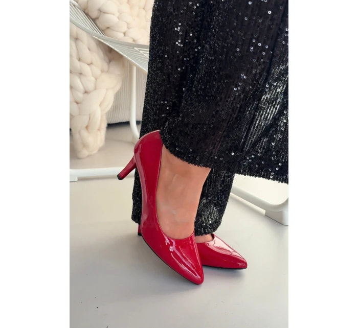 Lakované Lodičky Sergio Leone 1336 Červené