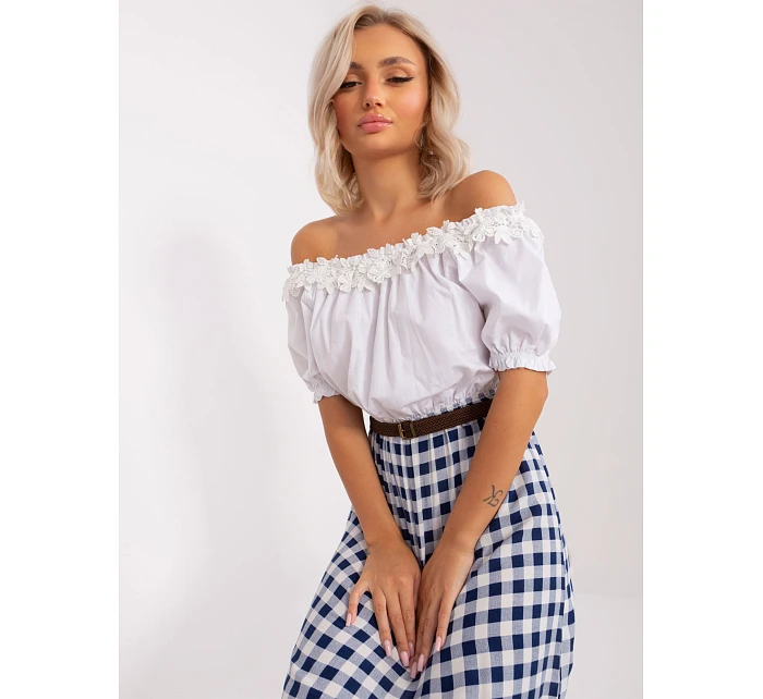 Šaty LK SK 506358.21P bílé a tmavě modré