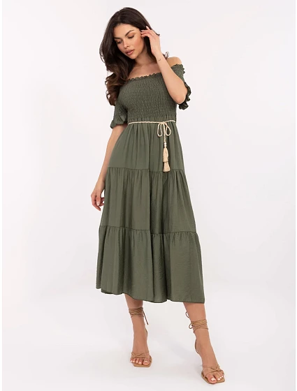 Sukienka MI SK model 21190978 khaki - FPrice Sukienka MI SK model 21190978 khaki - FPrice