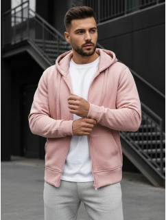 Pánská mikina s kapucí růžová Dstreet model 21962660 - FashionStreet