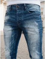 Pánské tmavě modré džínové kalhoty FashionStreet UX3993