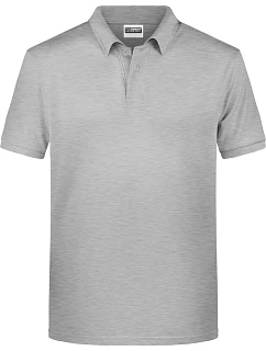 Daiber 8010 Pánské piqué polo z bio bavlny 02.8010 grey heather