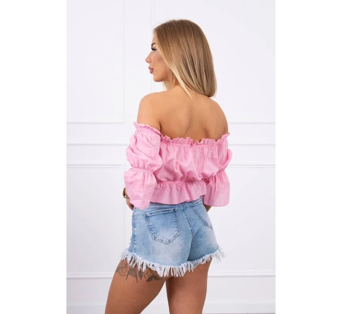 Halenka ve světle růžové barvě