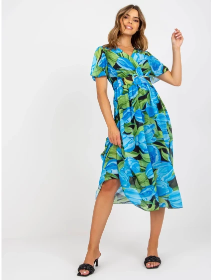 Šaty DHJ SK model 17392061 černá a modrá - FPrice Šaty DHJ SK model 17392061 černá a modrá - FPrice