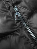 Černobéžová oboustranná dámská zimní bunda s kapucí model 21246405 - S'WEST