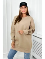 Izolovaná mikina s nápisem California světle béžová