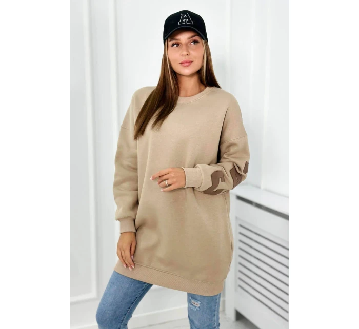 Izolovaná mikina s nápisem California světle béžová