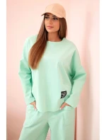 Komplet nových mikinových kalhot Punto světlá máta Komplet nových mikinových kalhot Punto světlá máta