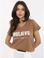 T shirt CLM TS model 21116898 jasny brązowy - FPrice