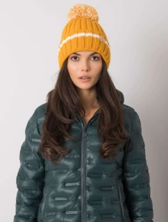 Dámská čepice.92 tmavě žlutá